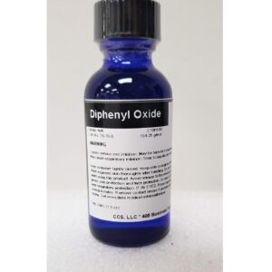A bottle of Diphenyl Oxide with a white background