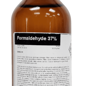 A bottle of Formaldehyde 37% High Purity 120ml Glass Bottle
