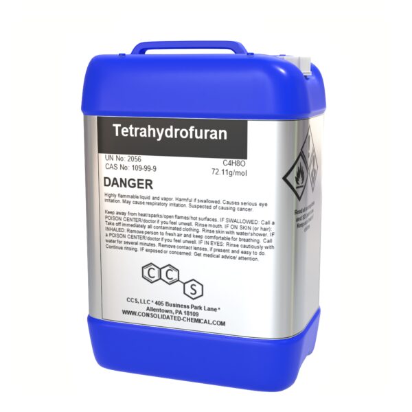 Tetrahydrofuran chemical container.