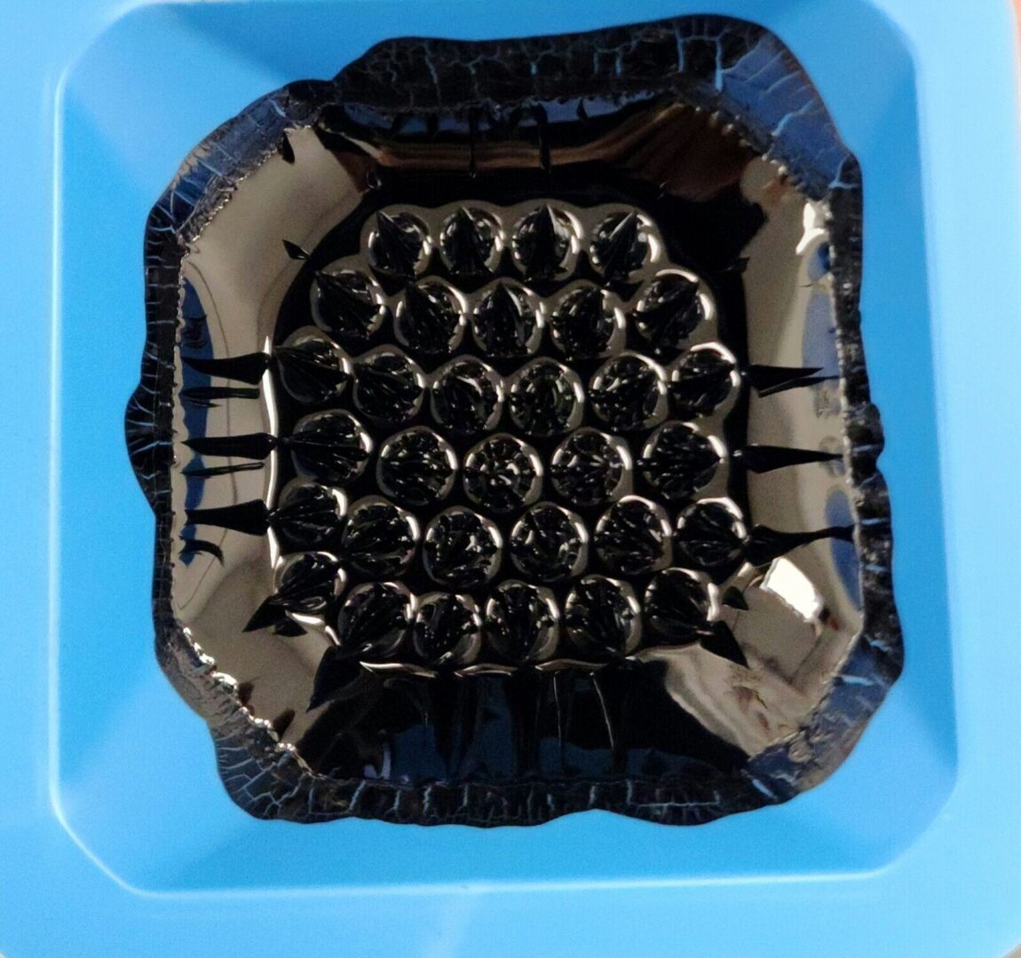 Top view of a Bulk Ferrofluid Magnetic Liquid