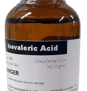 Brown bottle of Isovaleric Acid.