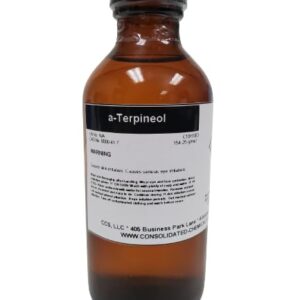 A a-Terpineol bottle with a white background