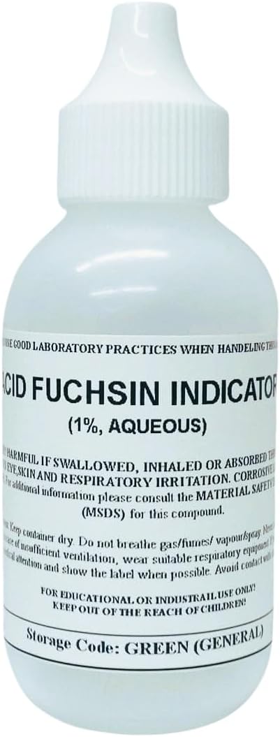 Acid fuchsin indicator, 1% aqueous solution.