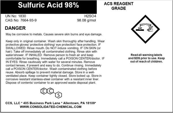 Sulfuric Acid 98% ACS Grade - Image 3