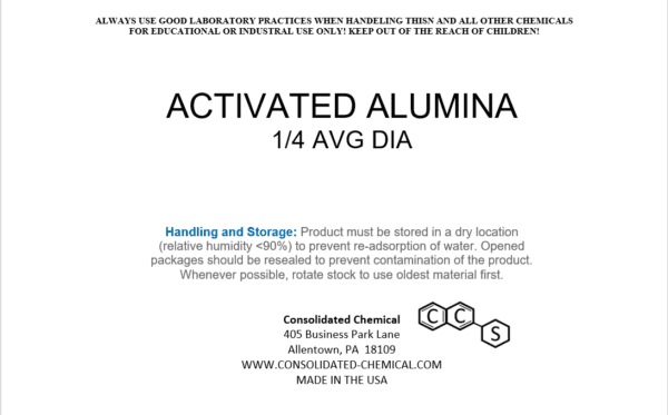 Activated Alumina Desiccant Pellets – 1/4 Inch Diameter - Image 2