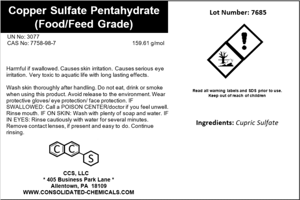 Copper Sulfate Pentahydrate Food/Feed Grade - Image 3