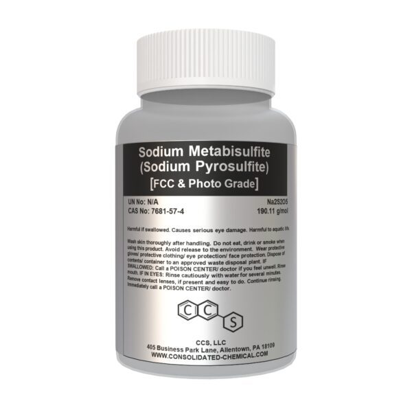 Sodium Metabisulfite (Sodium Pyrosulfite) - Photography Grade - Image 2