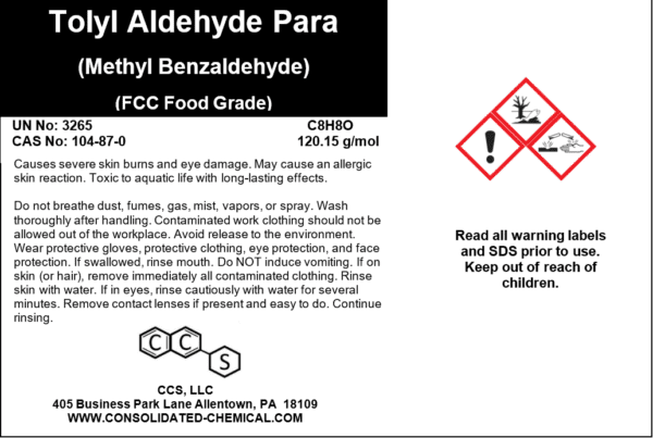 Tolyl Aldehyde Para (Methyl Benzaldehyde) FCC Food Grade - Image 4