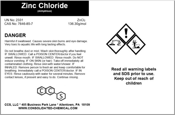 Zinc Chloride Purified – High-Quality Chemical Compound - Image 3