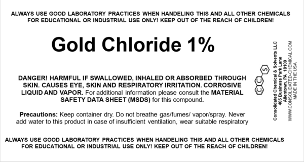 Gold Chloride 1% Solution – Premium-Grade - Image 2