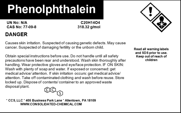 Phenolphthalein Powder - ACS Grade - High-Purity pH Indicator - Image 2