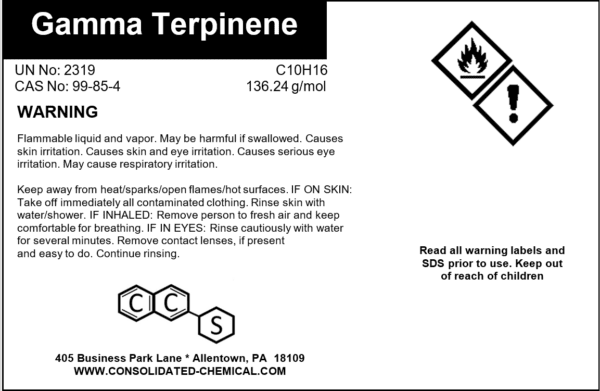 Gamma Terpinene safety information and warnings.