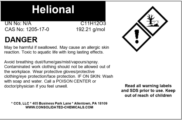 Chemical safety label with hazard warnings.