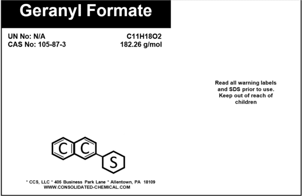 Geranyl Formate chemical information and warnings.