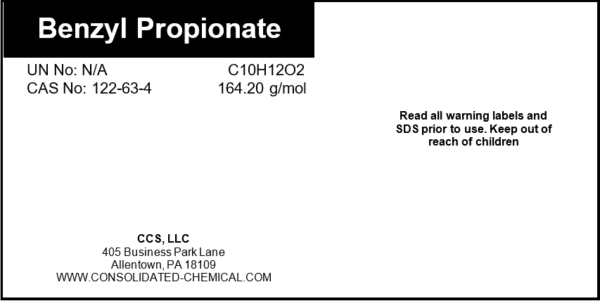 Label of Benzyl Propionate chemical information.